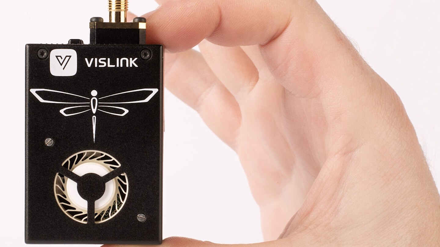 The tiny DragonFly V 5G transmitter now supports embedded SIM technology